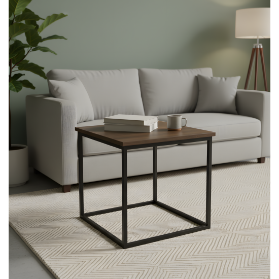 Wood & Metal Table Set - 3 Pcs